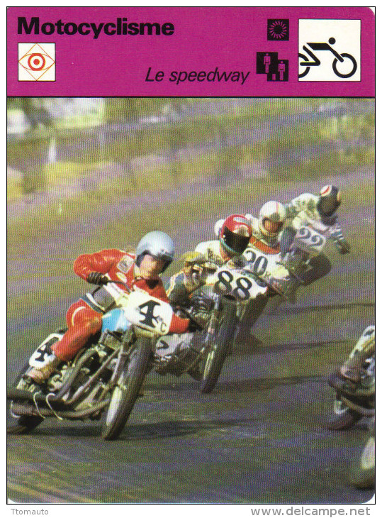 Fiche  -  Motocyclisme  -  Le Speedway - Motorfietsen