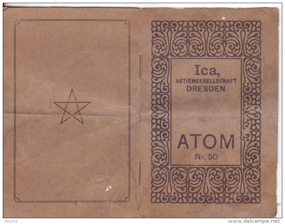 Libretto Istruzioni X Macchina Fotografica Ica "Atom"-Dresda-Germania-Booklet X Kamera Ica "Atom"-Dresden-Deutschland - Catálogos