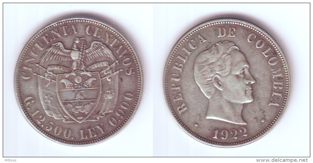 Colombia 50 Centavos 1922 - Colombia