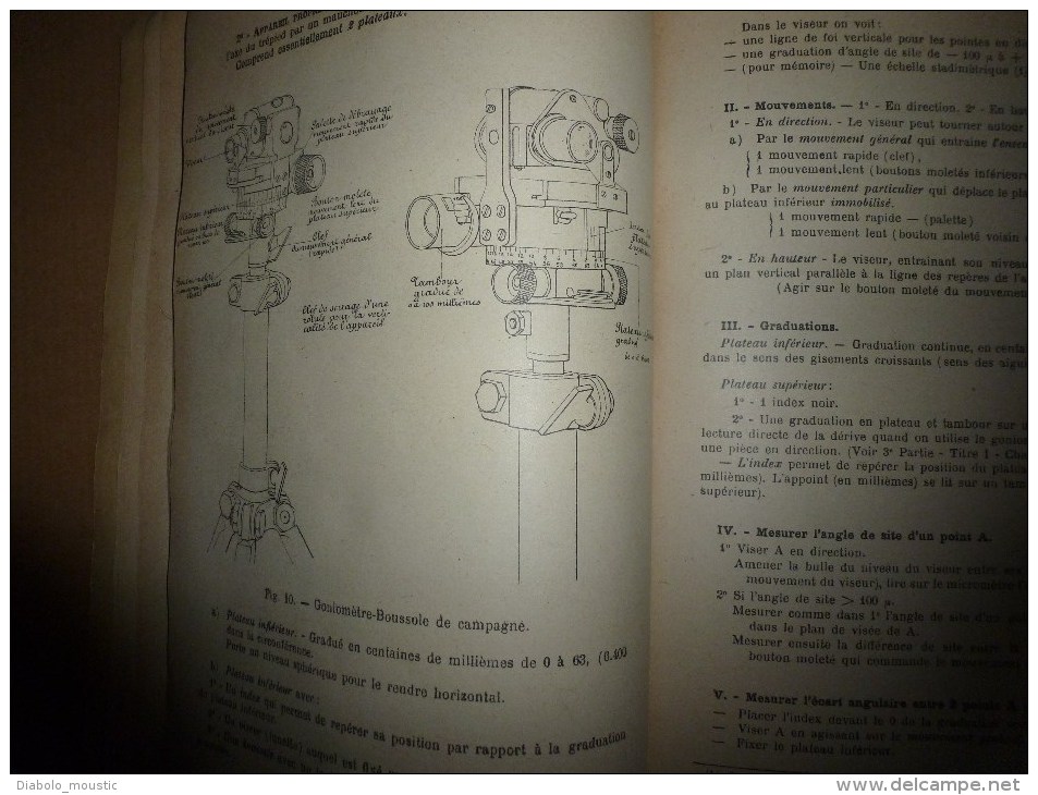 1926  Ecole Spéciale Militaire de SAINT-CYR ...Cours d' ARTILLERIE...Manuel de TIR de 75