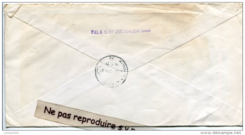 - Lettre Recommandé - ISRAÉL,  3 Stamps, Par Avion, 1971, JERUSALEM Pour Germany, Bon état, , Scans. - Storia Postale