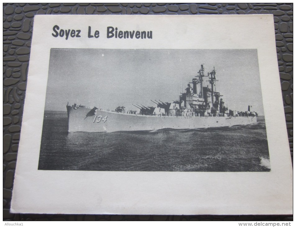 MILITARIA Document Militaire >le Commandant De La 6é Flotte Vice-amiral Anderson Bienvenue à Bord USS Des Moines CA-13 - Documents