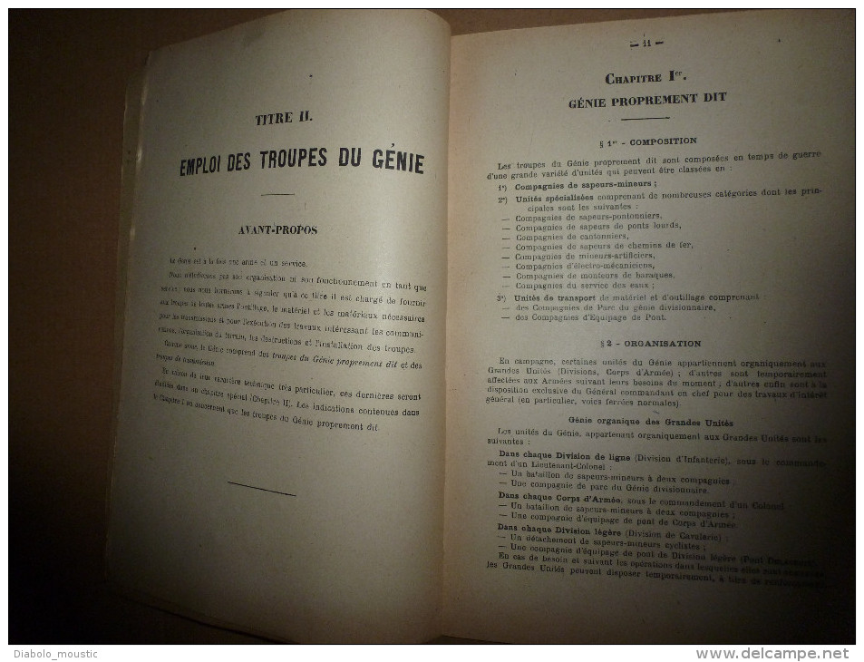 1926  Ecole Spéciale Militaire De SAINT-CYR ...Cours Du GENIE (Outillage Et Emploi Des Troupes, Fortifications, Mines) - Französisch