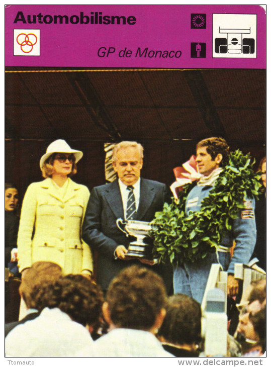Fiche  -  Automobilisme  -  Grand Prix/F1  -  Monaco GP  -  Jody Scheckter Couronné En 1977 - Cars