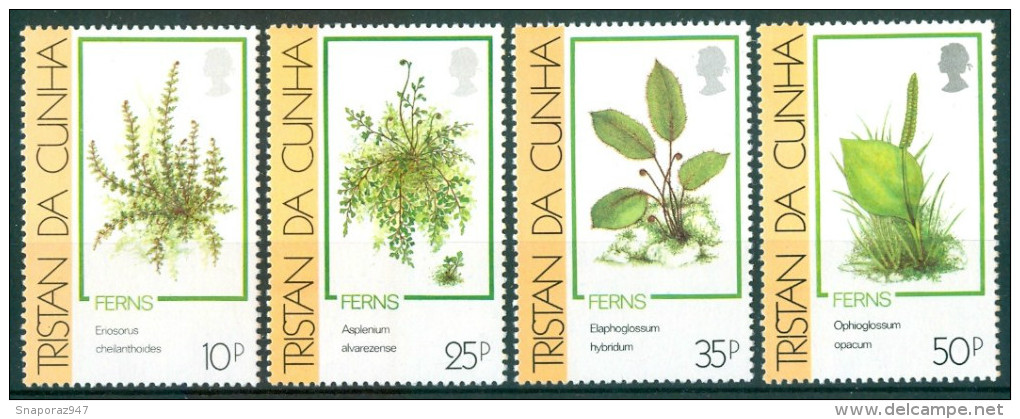 1975 Tristan Da Cunha Piante Plants Plantes Felci Ferns Fougères Set MNH** -Fiog34 - Altri & Non Classificati