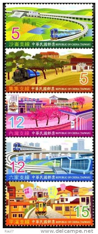 TAIWAN 2011 - Trains, Chemin De Fer Taiwanais - 5v Neuf // Mnh - Unused Stamps