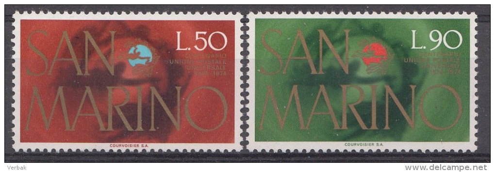 Saint-Marin Mi.nr.:1075-1076 Weltpostverein UPU 1974 Neuf Sans Charniere / Mnh / Postfris - Neufs