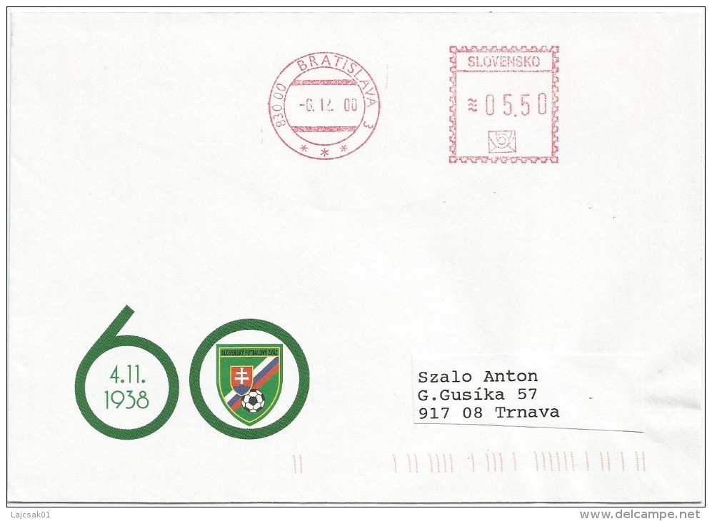 Slovakia 2000. Cover Slovensky Futbalovy Zvaz - Brieven En Documenten