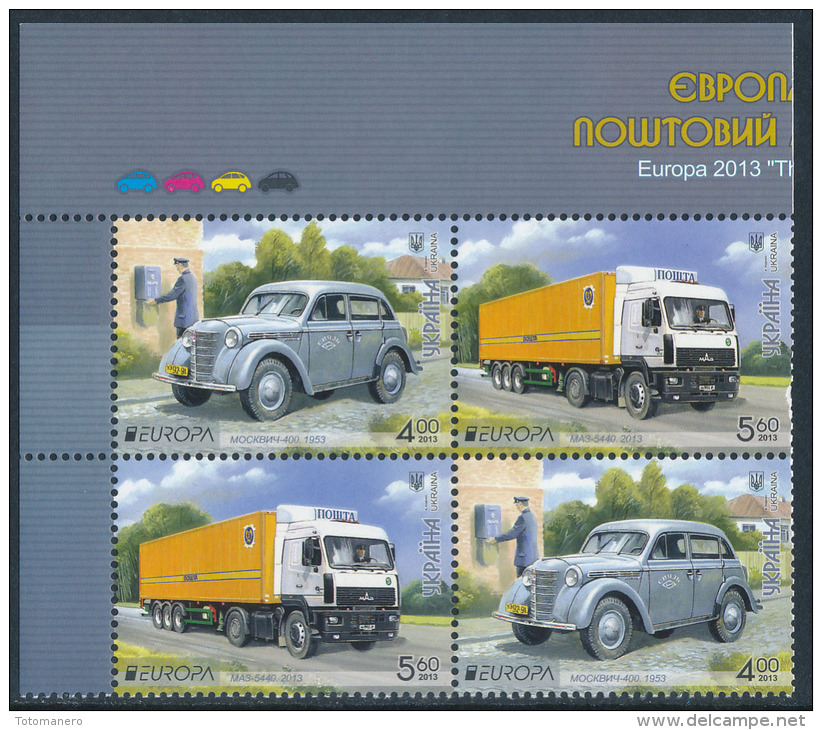 UKRAINE, EUROPA 2013 "The Postman Van" Block Of 4v** - 2013