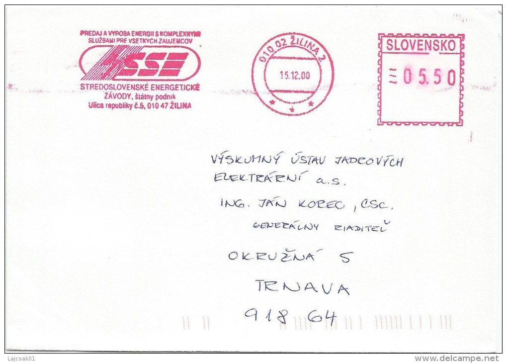 Slovakia 2000.  Cover Zilina  Postmark - Lettres & Documents