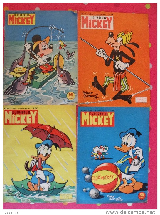 20 N° Du Journal De Mickey. 1958-1959. Entre N° 325 Et 397. Donald, Petite Annie, Pluto, Dingo, Nic Et Mino.. - Journal De Mickey