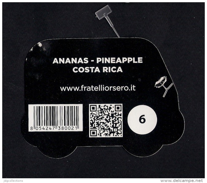 # PINEAPPLE ORSERO CALIBRE 6 Fruit Tag Balise Etiqueta Anhanger Ananas Pina Costa Rica - Fruits & Vegetables