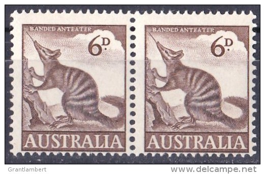 Australia 1959 Zoologicals 6d Anteater MNH Pair - Mint Stamps