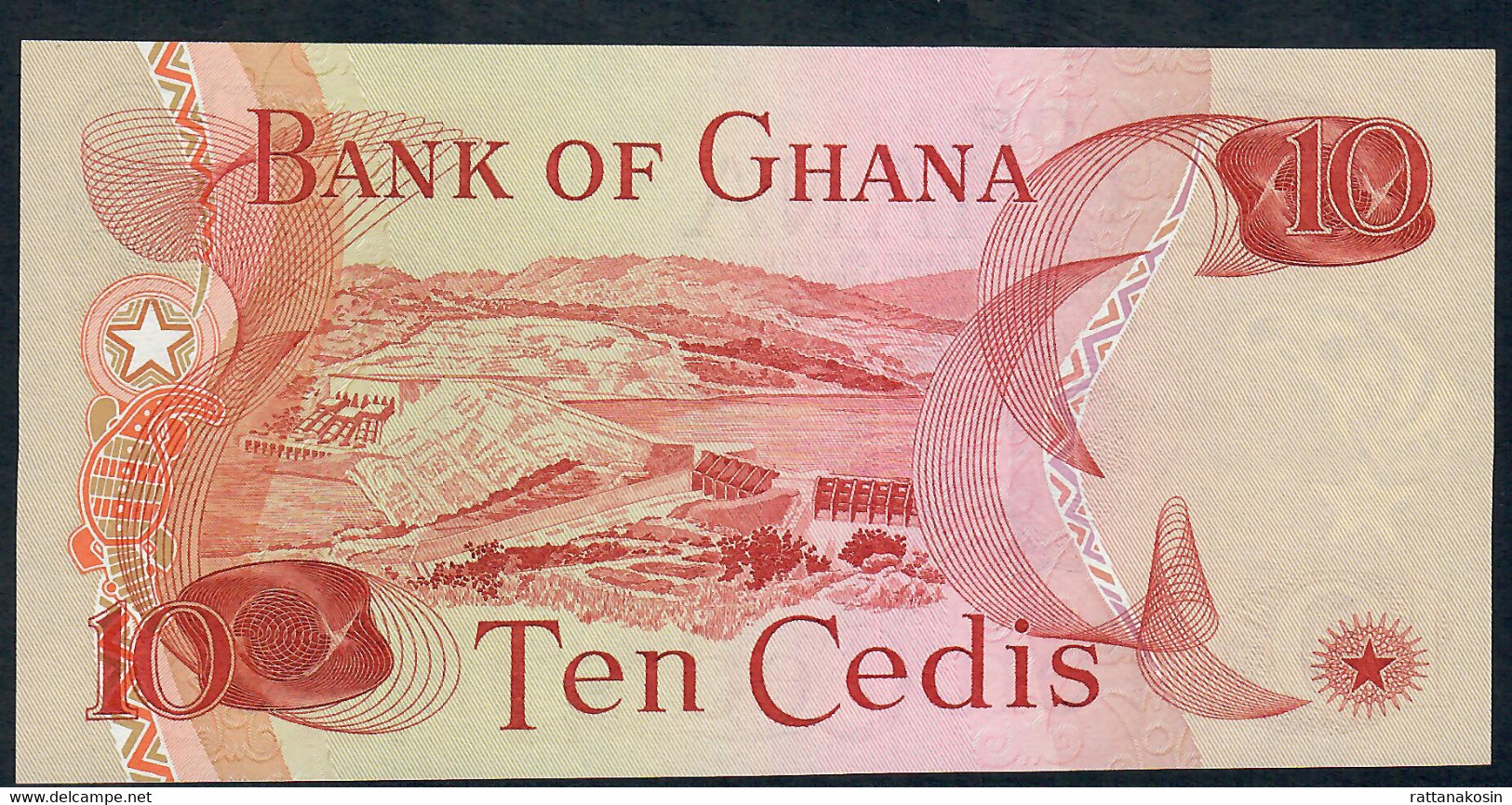 GHANA  P16f   10  CEDIS   1978  #Z/99    AUNC. - Ghana