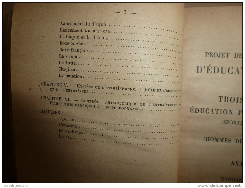 1921 Règlement Général D' EDUCATION PHYSIQUE SUPERIEURE SPORTIVE ET ATHTETIQUE Dans L'Armée Française - Französisch