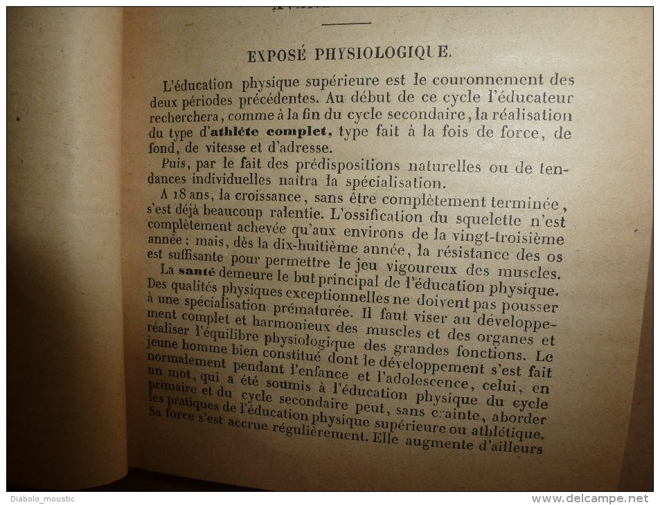 1921 Règlement Général D' EDUCATION PHYSIQUE SUPERIEURE SPORTIVE ET ATHTETIQUE Dans L'Armée Française - Français