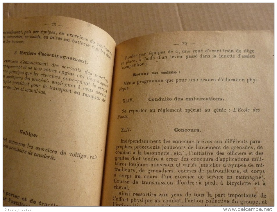 1923  Adaptations...Règlement général d' EDUCATION PHYSIQUE MILITAIRE...avec illustrations