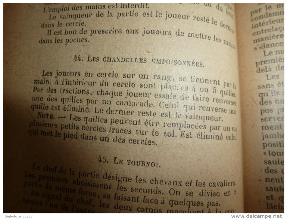 1921 Règlement général d' EDUCATION PHYSIQUE  pour jeunes gens de 15 ans à 18 ans