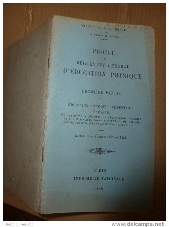 1922 Minitère De La Guerre EDUCATION ELEMENTAIRE ENFANCE Approuvé COMPLEMENT Des JEUX SCOLAIRES - Francese