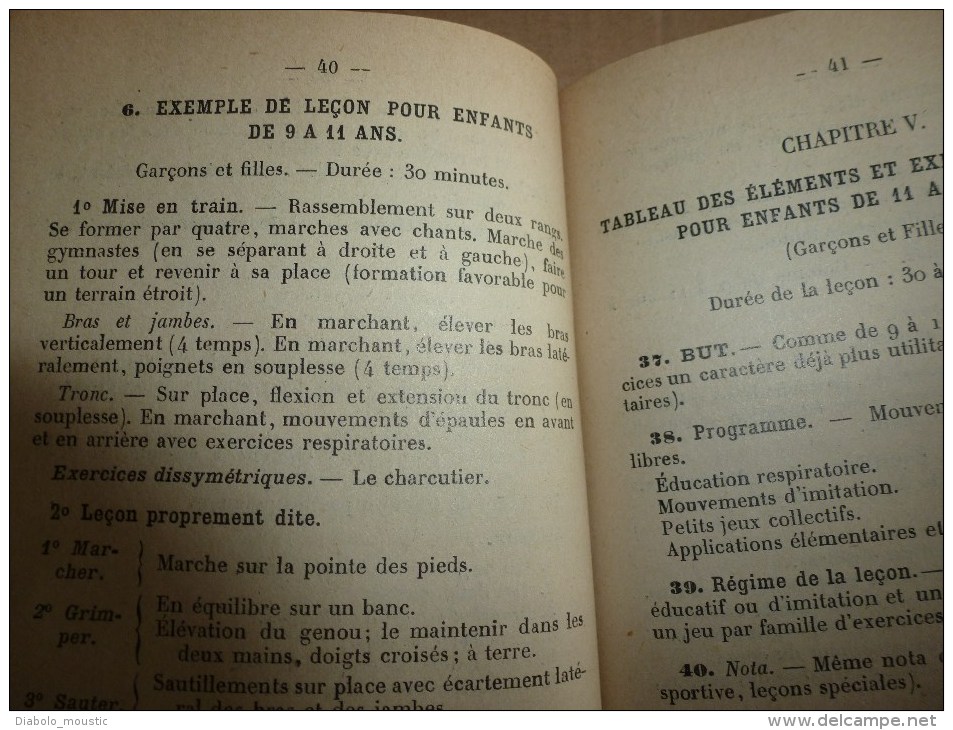 1922 Minitère de la Guerre EDUCATION ELEMENTAIRE ENFANCE approuvé COMPLEMENT des JEUX SCOLAIRES