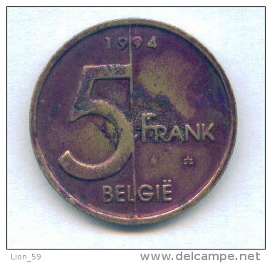 F3567 / - 5 Francs - 1994  - (  BELGIE  ) Belgique Belgium Belgien Belgio - Coins Munzen Monnaies Monete - 5 Frank