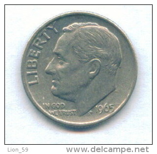F3584 / - ONE DIME - 1965 - United States Etats-Unis USA - Coins Munzen Monnaies Monete - 1946-...: Roosevelt
