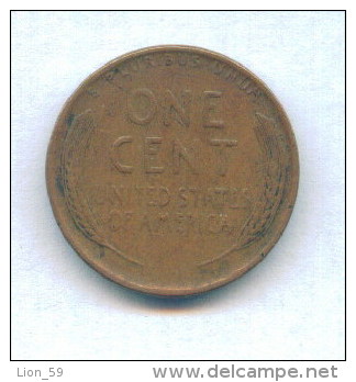 F3591 / - ONE CENT - 1942  - United States Etats-Unis USA - Coins Munzen Monnaies Monete - 1909-1958: Lincoln, Wheat Ears Reverse