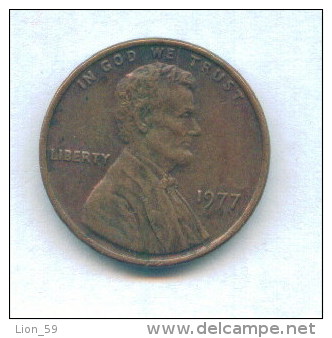 F3593 / - ONE CENT - 1977  - United States Etats-Unis USA - Coins Munzen Monnaies Monete - 1959-…: Lincoln, Memorial Reverse