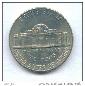 F3604 / - FIVE  CENTS - 1999 P  - United States Etats-Unis USA - Coins Munzen Monnaies Monete - 1938-…: Jefferson