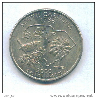 F3605 / - QUARTER DOLLAR - 2000 P  South Carolina - United States Etats-Unis USA - Coins Munzen Monnaies Monete - 1999-2009: State Quarters