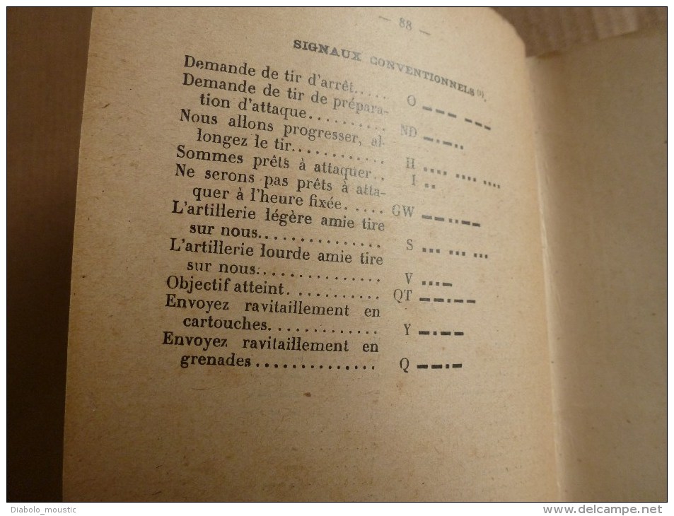 1921 Ministère de la Guerre : Règlement Provisoire de MANOEUVRE d'INFANTERIE    avec illustrations          Annexes