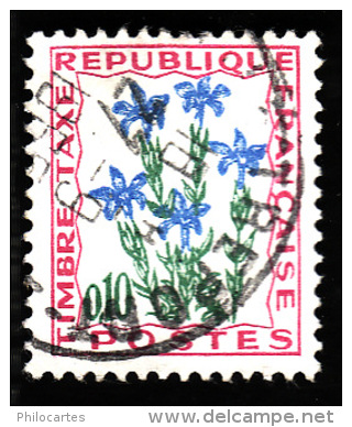 TAXE   1964  -  Y&T  96  -     Fleurs   Gentiane 10c   - Oblitéré - 1960-.... Gebraucht