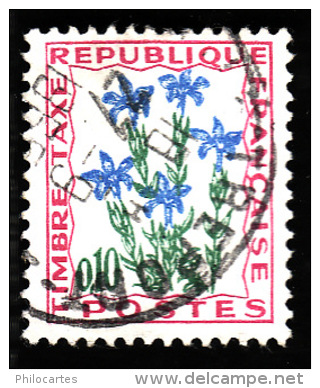 TAXE   1964  -  Y&T  96  -     Fleurs   Gentiane 10c   - Oblitéré - 1960-.... Used