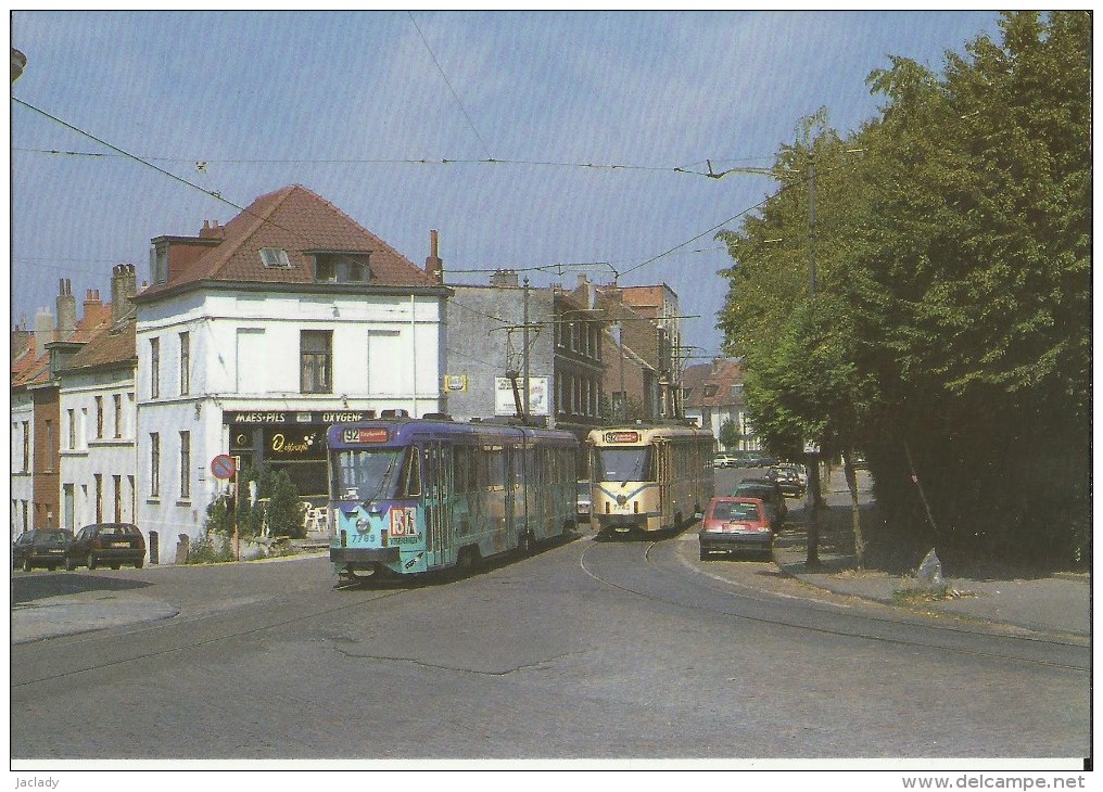 Société Des Transports Intercommunaux De Bruxelles.-- Motrices 7789 Et 7743 Rue Du Ham - Ligne 92    (2 Scans) - Public Transport (surface)