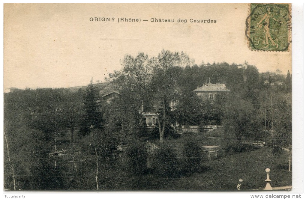 CPA 69 GRIGNY CHATEAU DES CAZARDES 1920 - Grigny