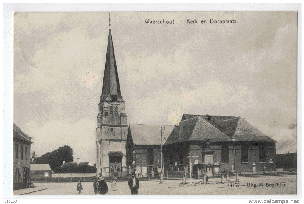 Waarschoot - Waerschoot - Kerk En Dorpplaats (1910) - Waarschoot