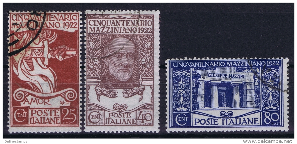 Italy: 1922. Mi 157-159  Sa 128-130 Used, - Gebraucht