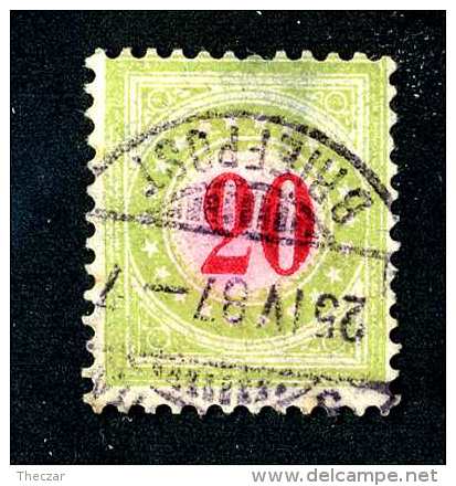 2197 Switzerland 1884-86  Michel #19 II AX BbK   Used   Scott #J25a  ~Offers Always Welcome!~ - Strafportzegels