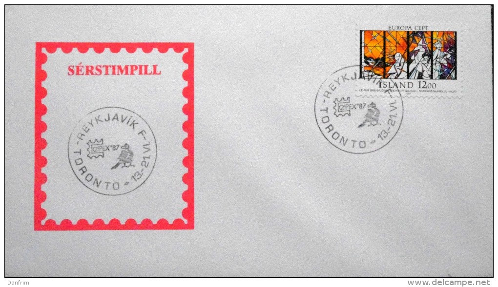 Iceland 1987  EUROPA Special Cancel Letter   ( Lot 2971 ) - Covers & Documents