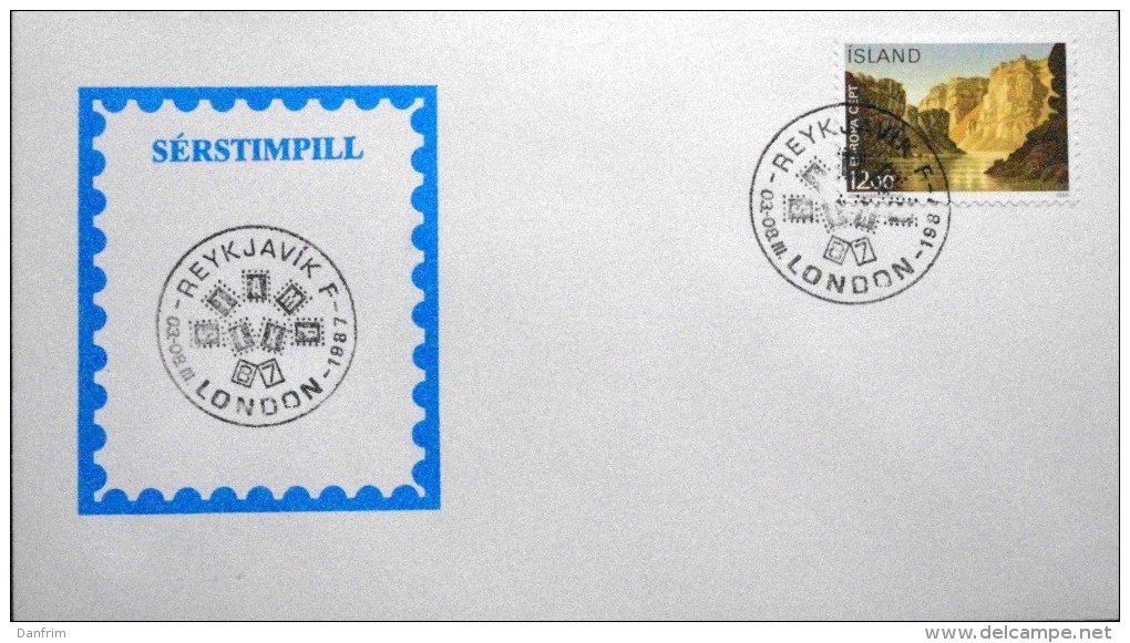 Iceland 1987  EUROPA Special Cancel Letter   ( Lot 2970 ) - Storia Postale