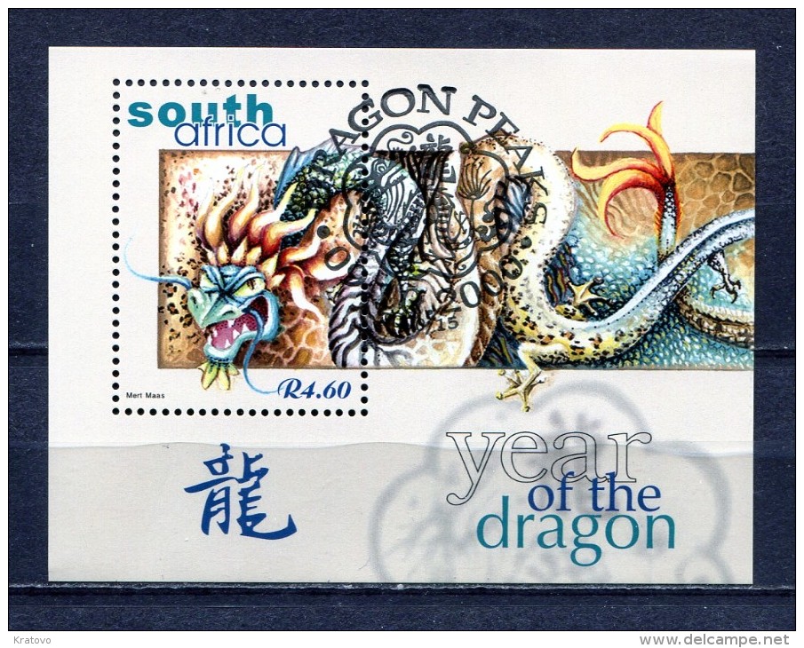 SOUTH AFRICA 2000 NEW YEAR OF THE DRAGON S/S MNH - Blocs-feuillets