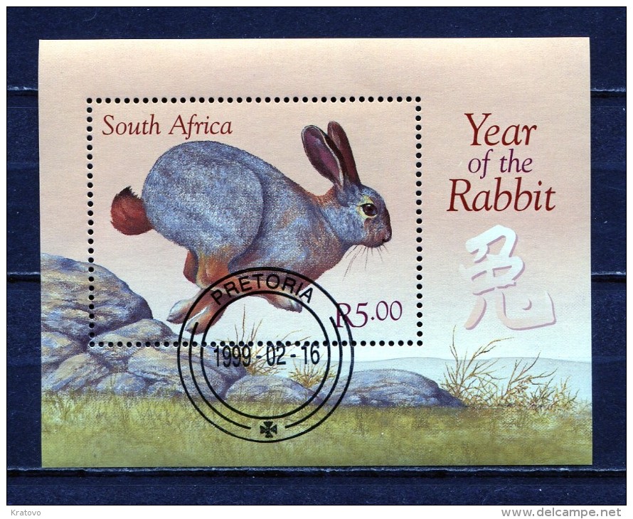 SOUTH AFRICA 1999 NEW YEAR OF THE RABBIT S/S MNH - Blocs-feuillets