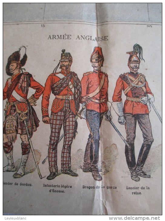 Affiche/Le Petit Journal / Carte de L´Europe / Uniformes des Armées Européennes/ Vers 1895  AFF9