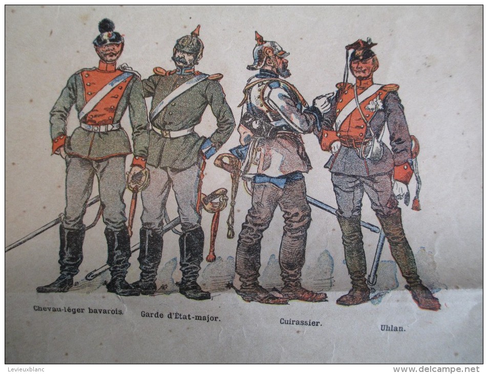 Affiche/Le Petit Journal / Carte de L´Europe / Uniformes des Armées Européennes/ Vers 1895  AFF9