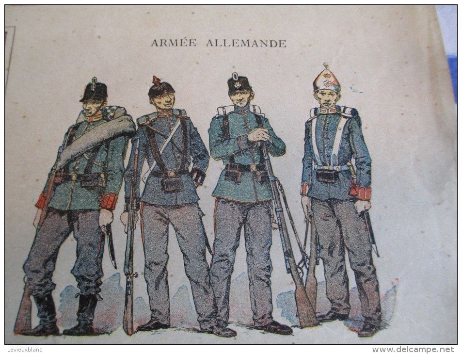 Affiche/Le Petit Journal / Carte de L´Europe / Uniformes des Armées Européennes/ Vers 1895  AFF9