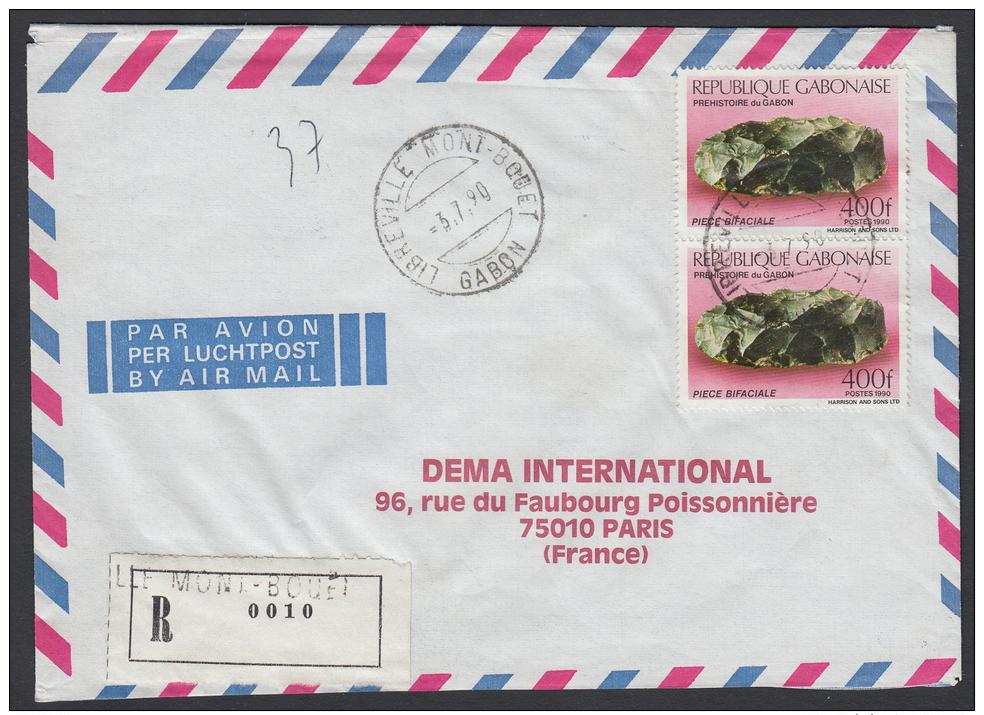 Registred Mail Gabon (Le MontBouët) Vers France - Gabun (1960-...)