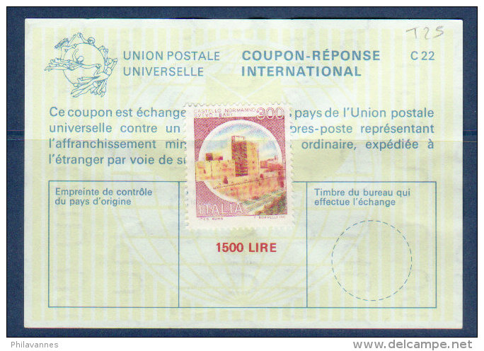 Coupon-réponse International, Type 25 (UPU Verticall , 1 Cercle) ,Italie  (  Cr16) - Antwortscheine