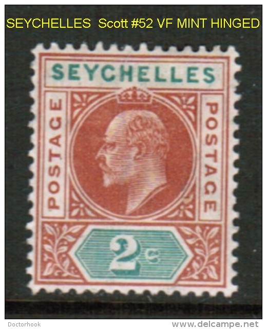 SEYCHELLES   Scott  # 52*  VF MINT HINGED - Seychellen (...-1976)