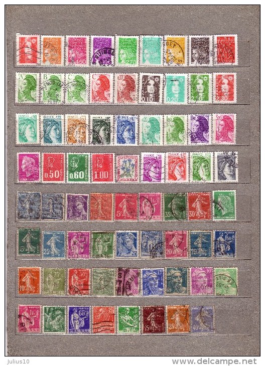 FRANCE Used Gestempelt Oblitere Different Stamps Lot #10149 - Vrac (max 999 Timbres)