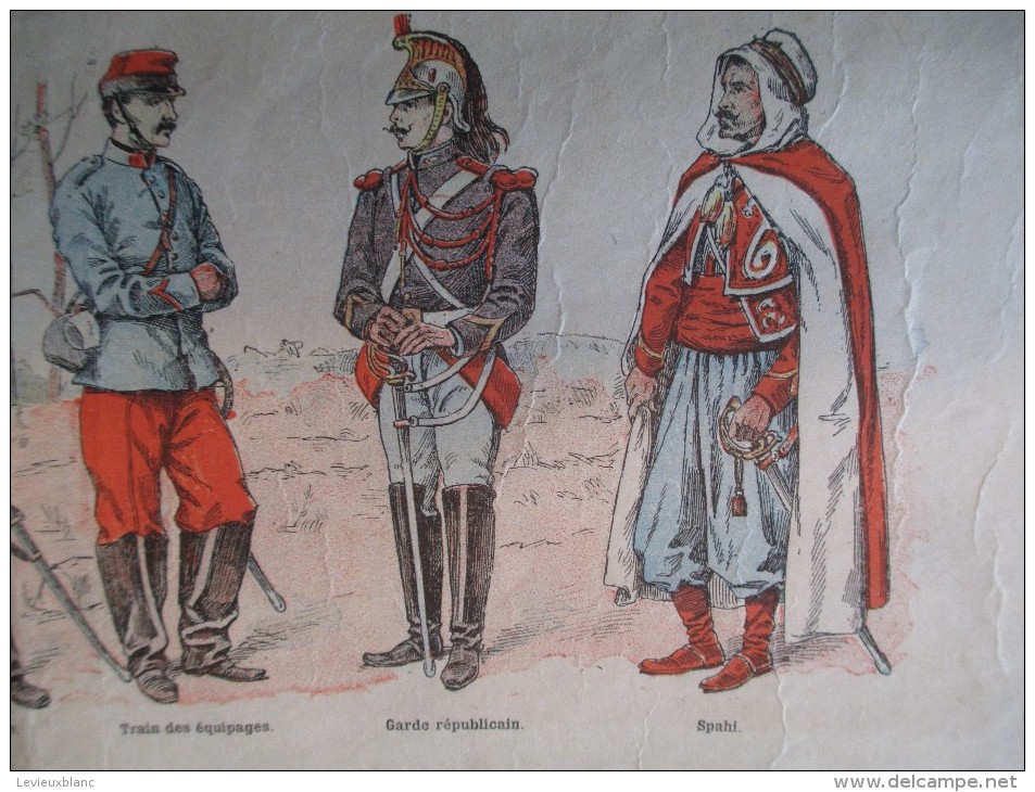 Affiche/Le Petit Journal / Carte de la France/ Uniformes de l´Armée Française/ Vers 1895  AFF10